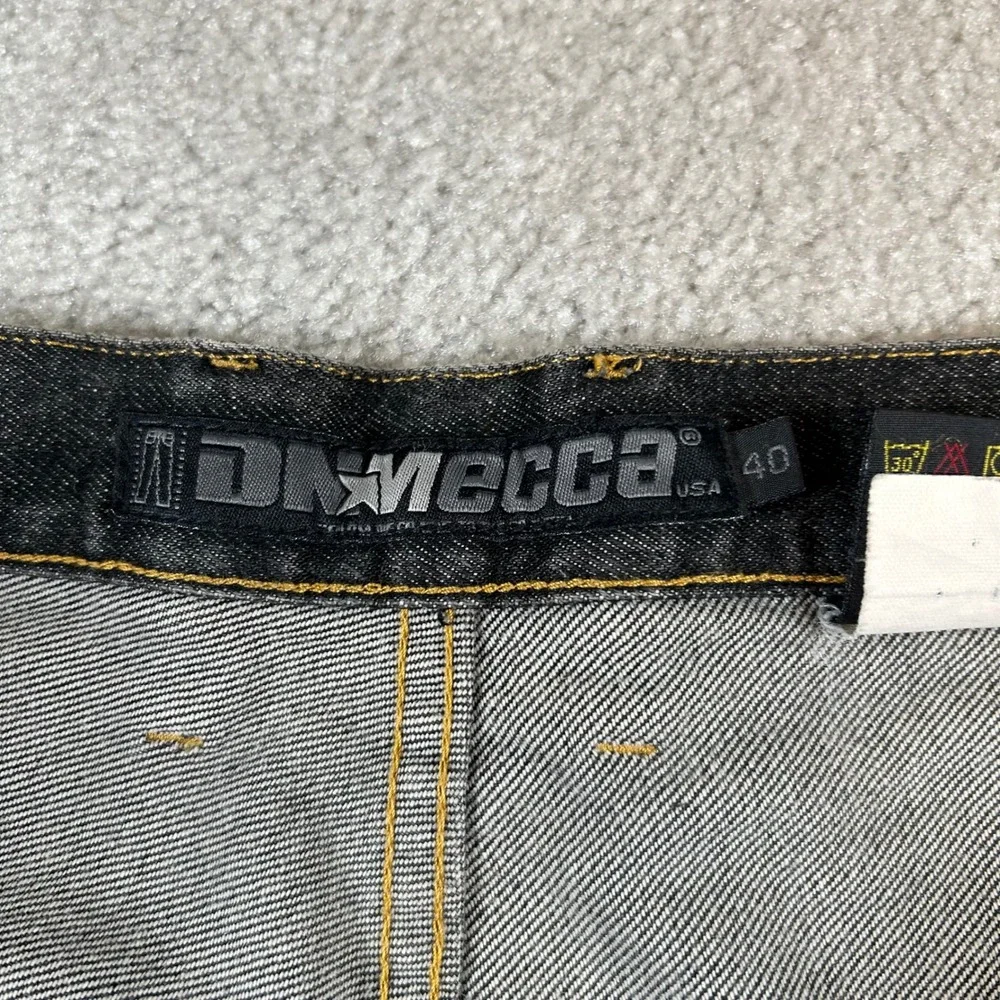 VTG Y2K Mecca Carpenter Jeans Mens 40 Black Baggy Relaxed Fit Utility Streetwear